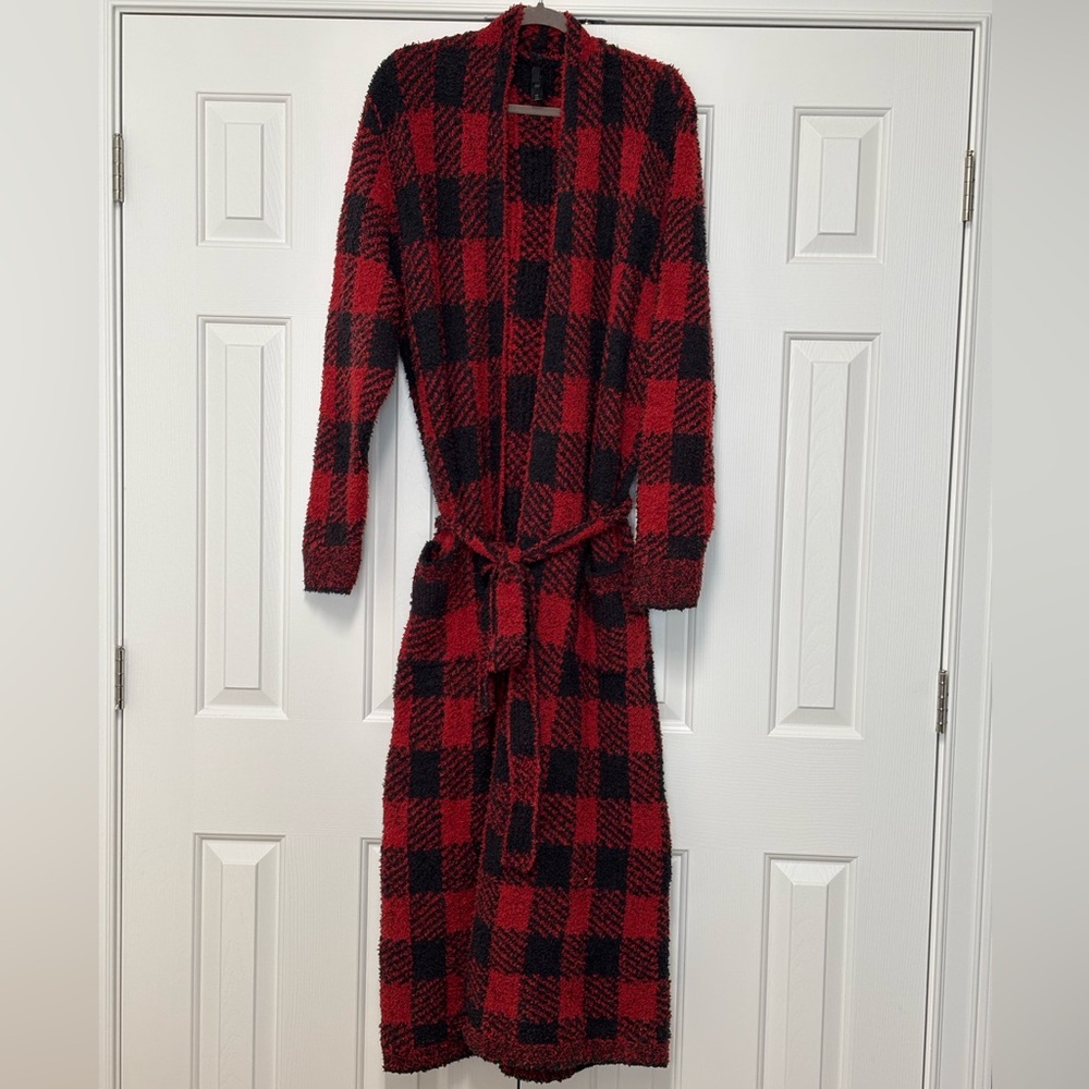 SKIMS Cozy Knit Buffalo Plaid Robe S/M